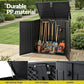 Outdoor Storage Box 775L Container Lockable Cabinet Tool Organizer Shed Black