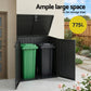 Outdoor Storage Box 775L Container Lockable Cabinet Tool Organizer Shed Black