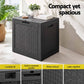 Outdoor Storage Box 118L Container Lockable Garden Toy Tool Rattan-Texture Black