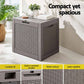 Outdoor Storage Box 118L Container Lockable Garden Toy Tool Rattan-Texture Brown