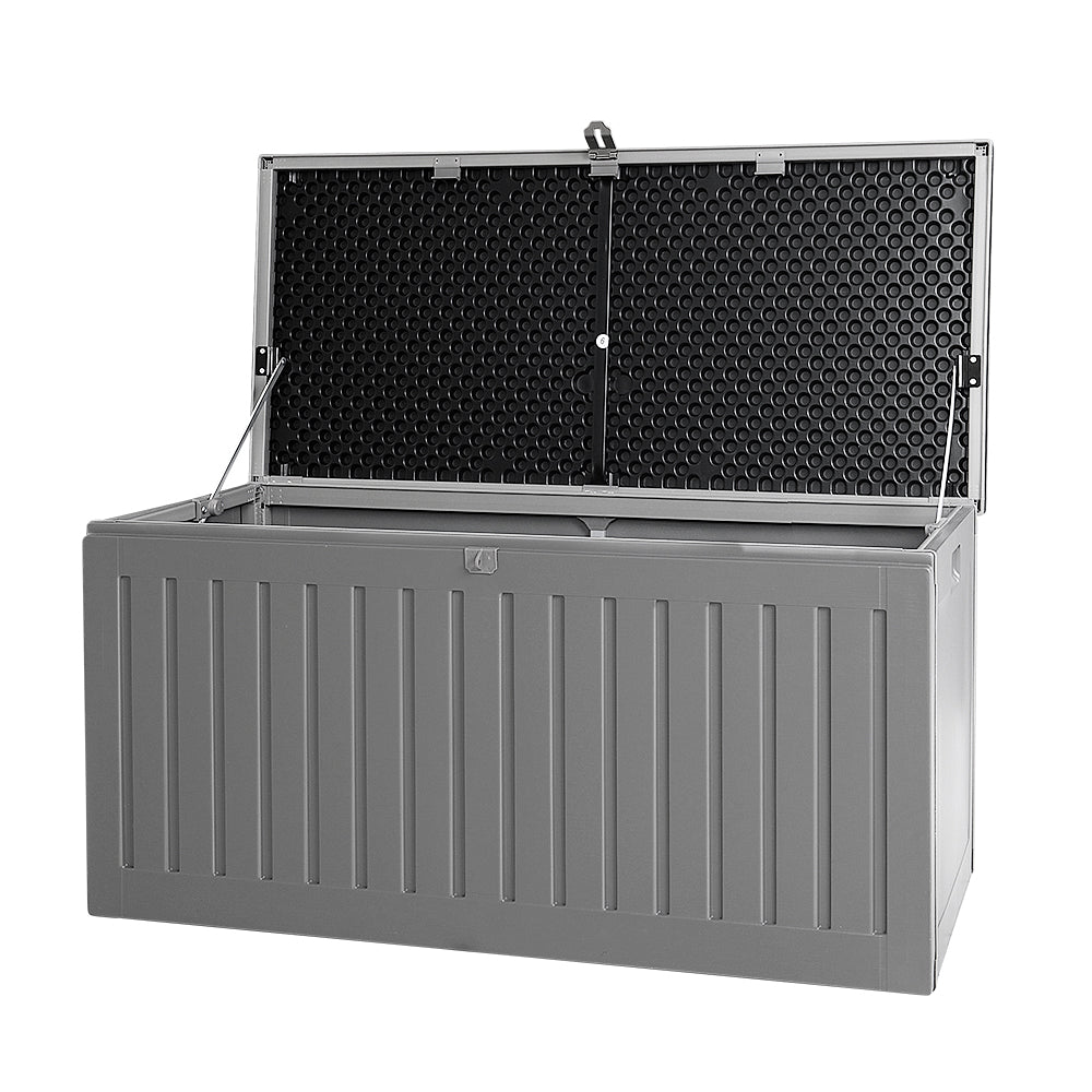 Outdoor Storage Box Container Garden Toy Indoor Tool Chest Sheds 270L Dark Grey