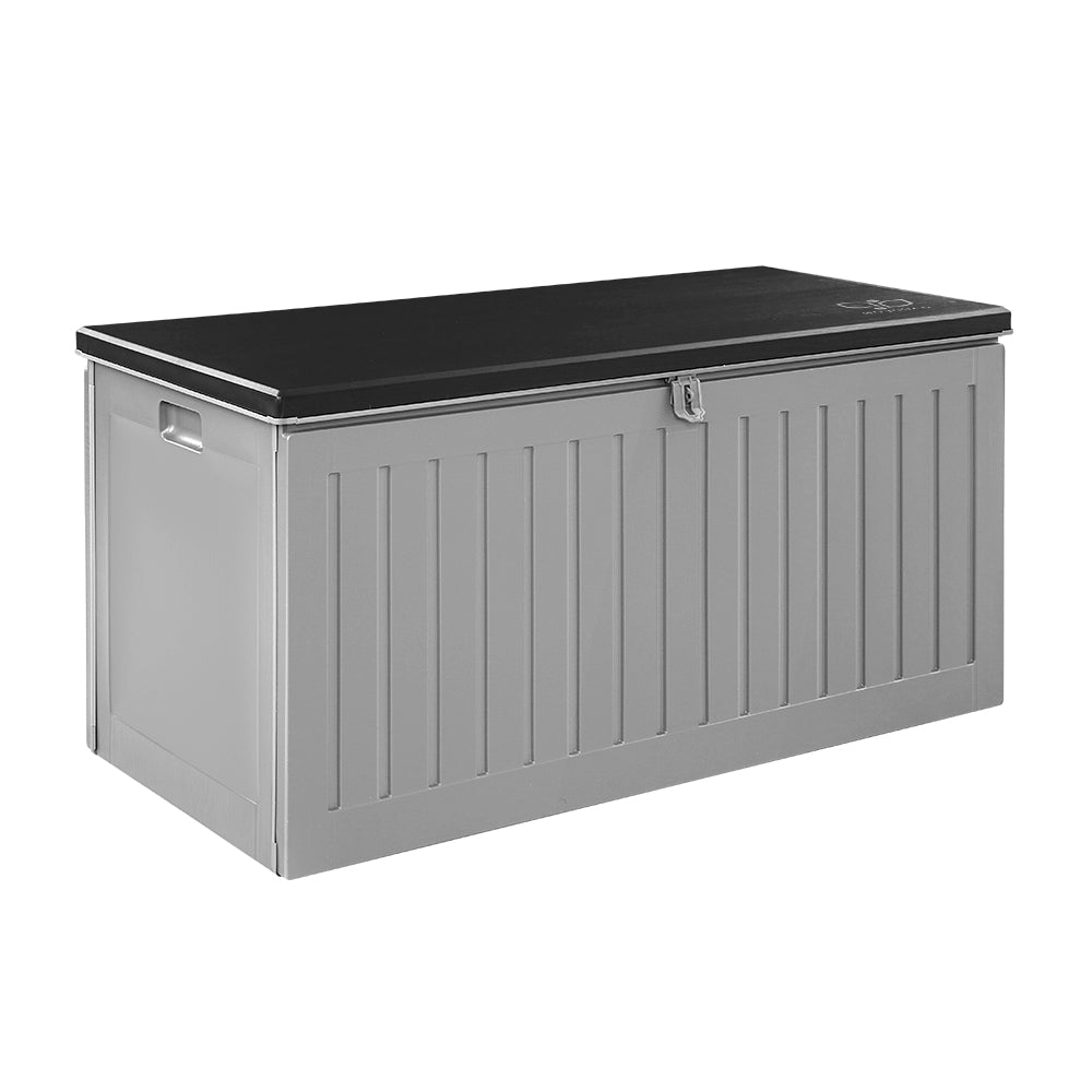 Outdoor Storage Box Container Garden Toy Indoor Tool Chest Sheds 270L Dark Grey