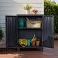 Outdoor Storage Cabinet Cupboard Lockable Garden Sheds Adjustable Black