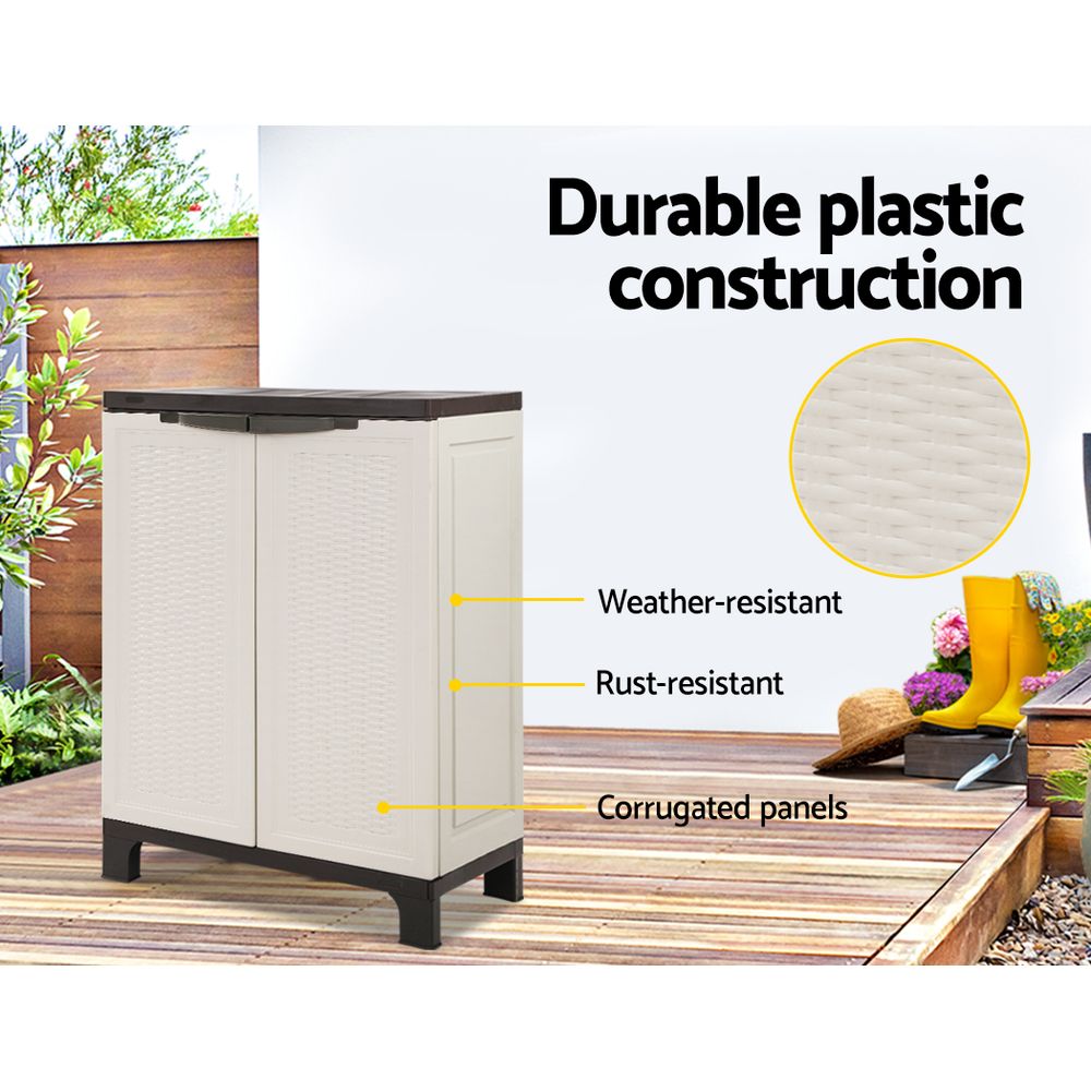 Outdoor Storage Cabinet Cupboard Lockable Garage 92cm