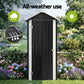 Outdoor Storage Cabinet Garden Shed Steel Tool Lockable Cupboard Adjustable Shelves