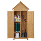 Outdoor Storage Cabinet Cupboard Tool Organizer Shed Adjustable Natural