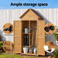 Outdoor Storage Cabinet Cupboard Tool Organizer Shed Adjustable Natural