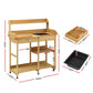 Outdoor Potting Bench Table Storage Cabinet Potters Garden Workstation Natural