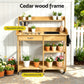 Outdoor Potting Bench Table Storage Cabinet Potters Garden Workstation Natural