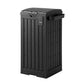 Outdoor Trash Cans Polypropylene Patio Hideaway Bin 110L Black