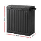 Outdoor Trash Cans Dual Compartment Trash Can 220L Black