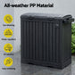 Outdoor Trash Cans Dual Compartment Trash Can 220L Black