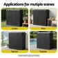 Outdoor Trash Cans Dual Compartment Trash Can 220L Black
