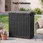 Outdoor Trash Cans Dual Compartment Trash Can 220L Black