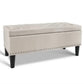 Storage Ottoman Blanket Box Fabric Chest Footstool Foot Stool Bench Taupe