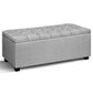 Storage Ottoman Footstool Blanket Box Foot Stool Bench Toy Seat Grey