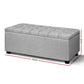 Storage Ottoman Footstool Blanket Box Foot Stool Bench Toy Seat Grey