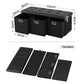 Storage Ottoman with 3 Cube Drawers Foot Stool Rest Foldable Black