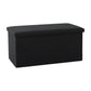 Storage Ottoman Bench Folding Blanket Box Toy Organiser Foot Stool Black