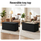 Storage Ottoman Bench Folding Blanket Box Toy Organiser Foot Stool Black