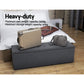 Storage Ottoman Blanket Box Linen Foot Stool Rest Chest Couch Grey