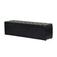 Storage Ottoman Blanket Box Black LARGE Leather Rest Chest Toy Foot Stool