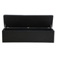 Storage Ottoman Blanket Box Black LARGE Leather Rest Chest Toy Foot Stool