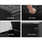 Storage Ottoman Blanket Box Black LARGE Leather Rest Chest Toy Foot Stool