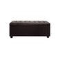 Storage Ottoman Blanket Box Footstool Leather Foot Stool Chest Toy Brown