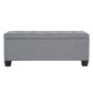 Large Fabric Storage Ottoman - Grey