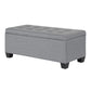 Large Fabric Storage Ottoman - Grey