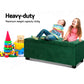 Storage Ottoman Blanket Box Velvet Footstool Rest Chest Couch Toy Green