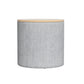 Storage Ottoman Blanket Box 40cm Linen Round - Grey
