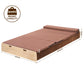 Brook Folding Kraft Paper Bed Frame with Mattress and Pillow - Brown