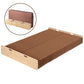 Brook Folding Kraft Paper Bed Frame with Mattress and Pillow - Brown
