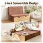 Brook Folding Kraft Paper Bed Frame with Mattress and Pillow - Brown