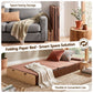 Brook Folding Kraft Paper Bed Frame with Mattress and Pillow - Brown