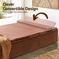 Brook Folding Kraft Paper Bed Frame with Mattress and Pillow - Brown