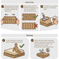 Brook Folding Kraft Paper Bed Frame with Mattress and Pillow - Brown