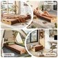 Brook Folding Kraft Paper Bed Frame with Mattress and Pillow - Brown
