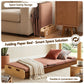 Brook Folding Kraft Paper Bed Frame with Mattress and Pillow - Brown