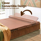 Brook Folding Kraft Paper Bed Frame with Mattress and Pillow - Brown