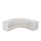Folding Paper Bench With 4 PU Leather Seat Pads Expandable Accordion Stool For 4 Seats