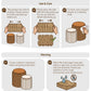 Accordion Folding Paper Stools Set Includes 2 Cushions Natural Kraft 100KG Capacity