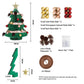 Paper Christmas Tree 47CM w/ Star Topper Xmas Decor Tabletop Green DIY Ornament Set