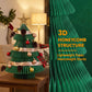Paper Christmas Tree 47CM w/ Star Topper Xmas Decor Tabletop Green DIY Ornament Set