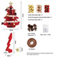 Paper Christmas Tree 47CM w/ Star Topper Xmas Decoration Tabletop Red DIY Ornament Set