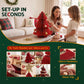 Paper Christmas Tree 47CM w/ Star Topper Xmas Decoration Tabletop Red DIY Ornament Set