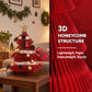 Paper Christmas Tree 47CM w/ Star Topper Xmas Decoration Tabletop Red DIY Ornament Set