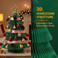 Paper Christmas Tree 61CM w/ Star Topper Xmas Decor Tabletop Green DIY Ornament Set